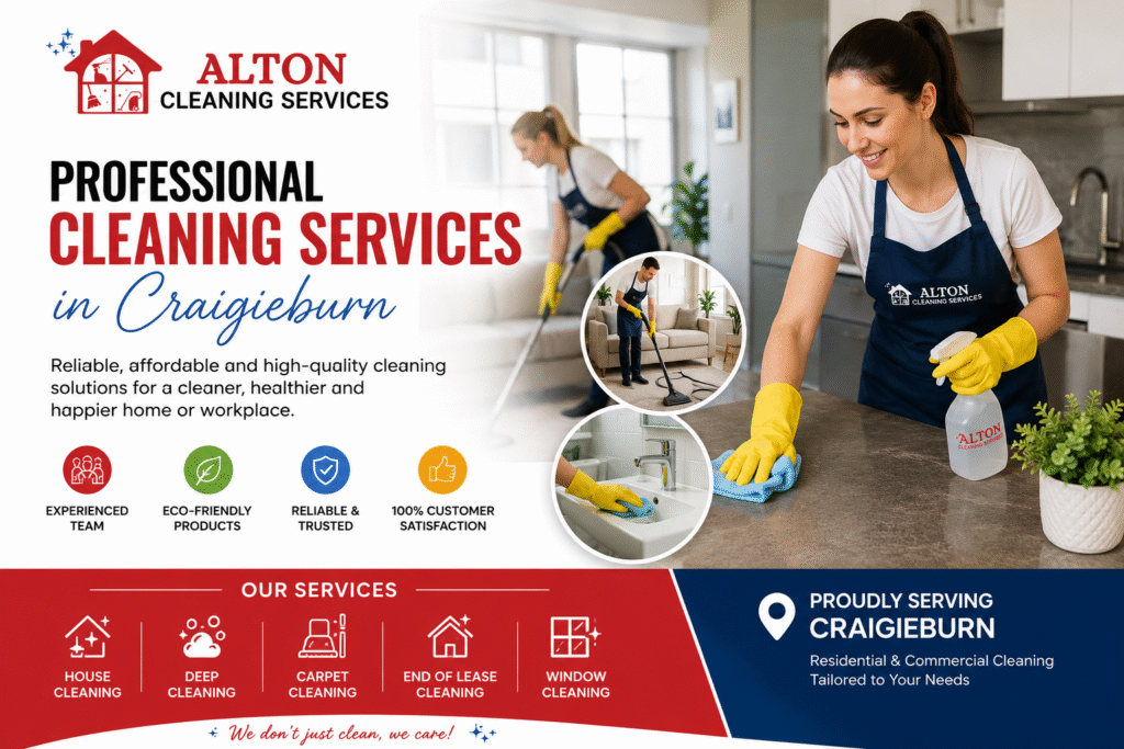 Best cleaning services in Craigieburn by Alton Cleaning Services for homes and offices